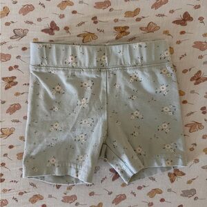 Jamie Kay Floral Kids Shorts in Soft Green